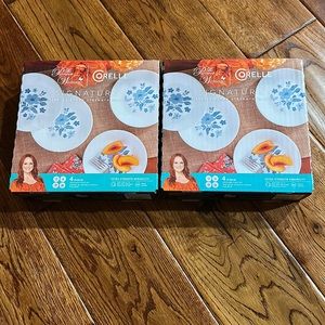 The Pioneer Woman Corelle Signature Evie Blue Appetizer Plate Set